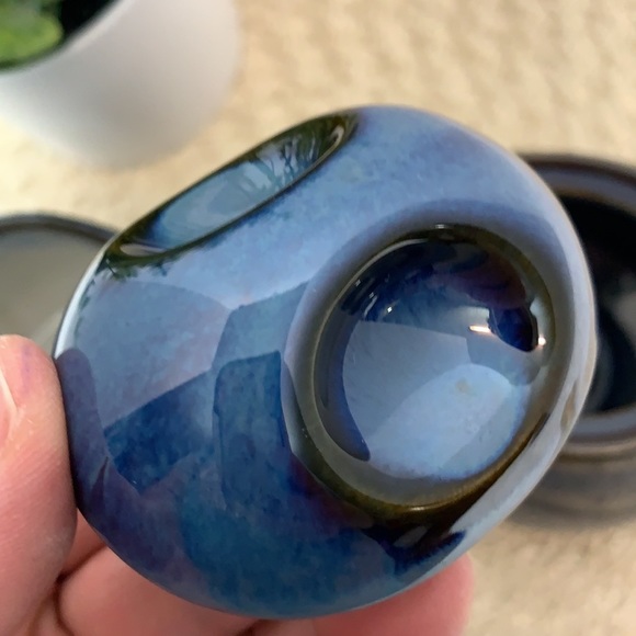 VTG Sango dusty blue creamer and sugar bowl set - Picture 12 of 14